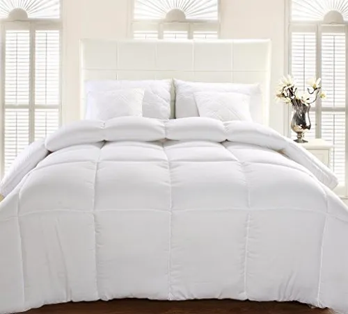 Quilted Comforter with Corner Tabs - Hypoallergenic-Queen