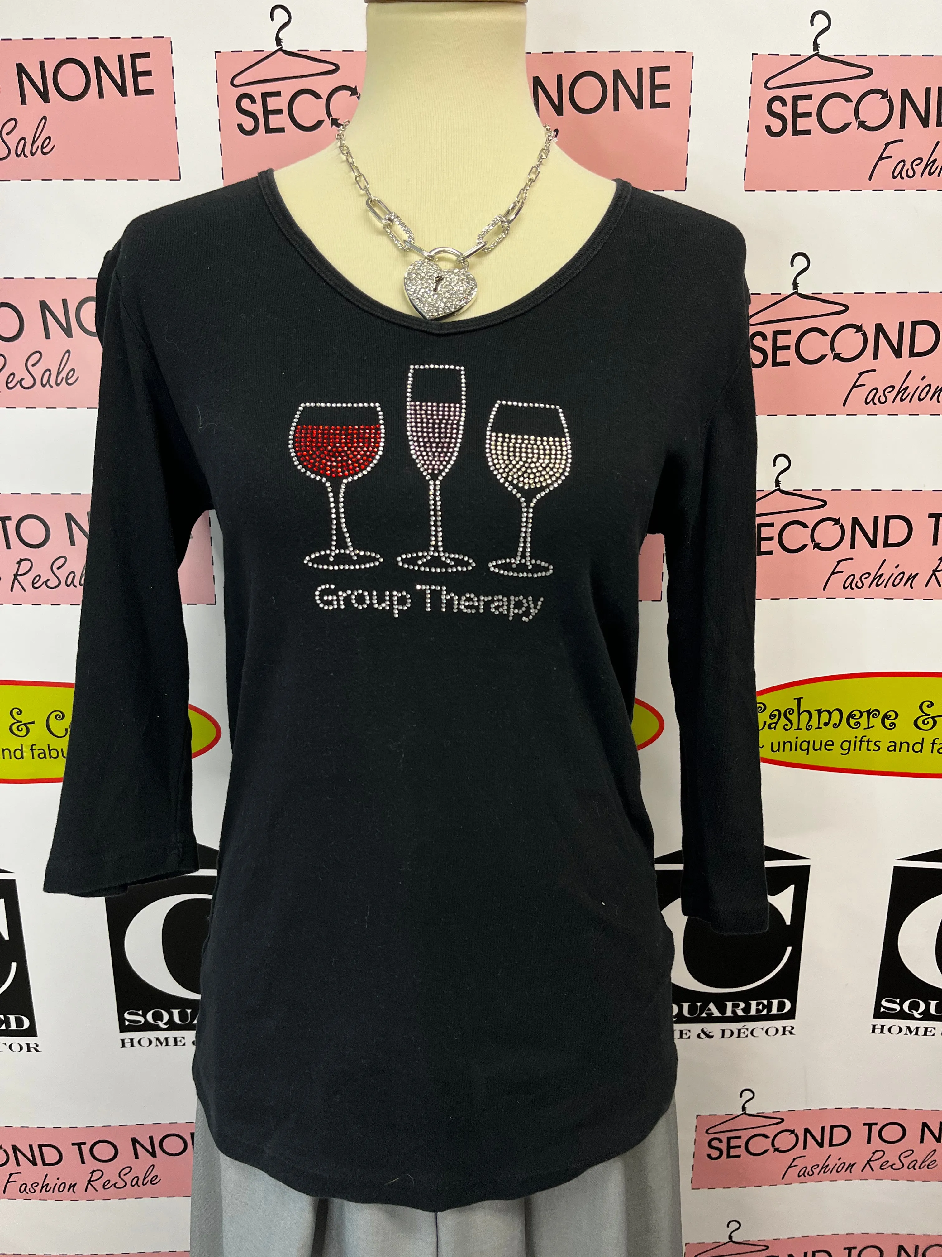 "Group Therapy" Wine Shirt (Size L)