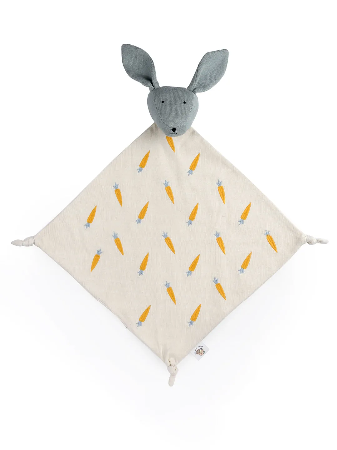 Rabbit with Carrot Baby Security blanket toy