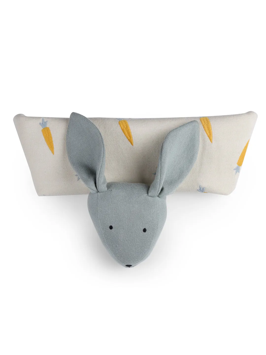 Rabbit with Carrot Baby Security blanket toy