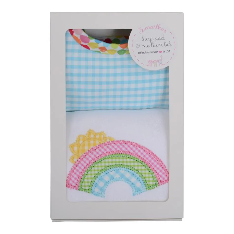 Rainbow Burp and Bib Set