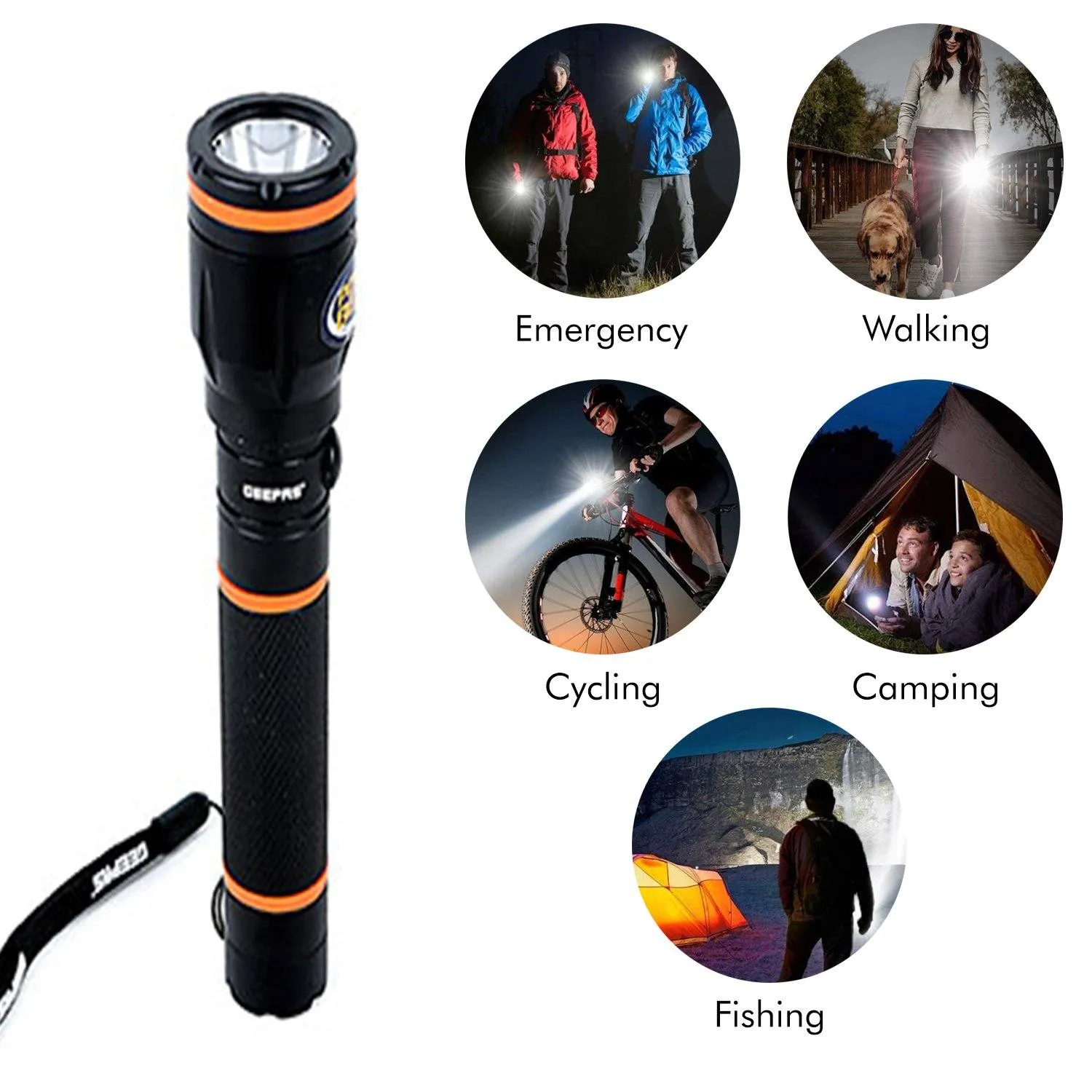 Rechargeable Waterproof LED Flashlight