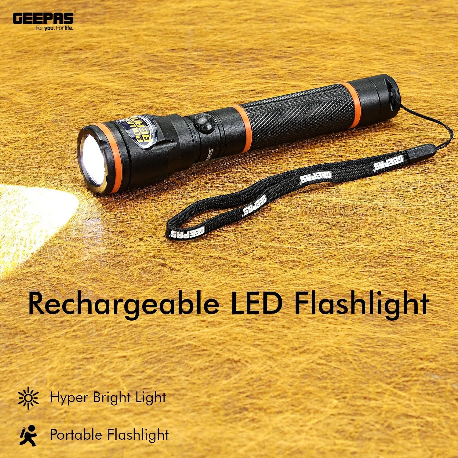 Rechargeable Waterproof LED Flashlight