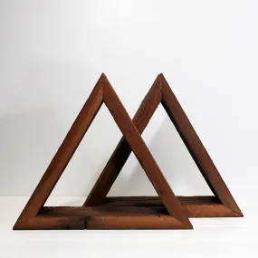 Reclaimed Wood Triangle Wall Shelf