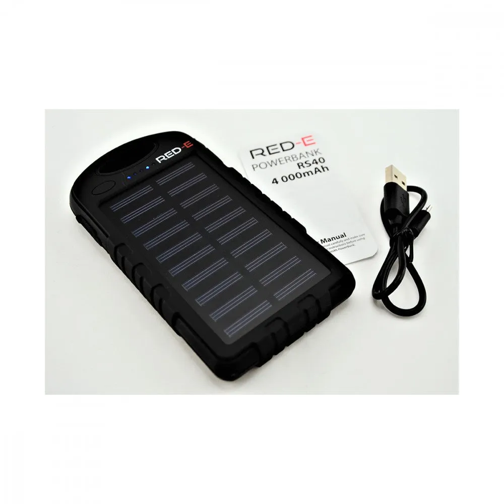 RED-E RS40 Solar & LED Panel Powerbank