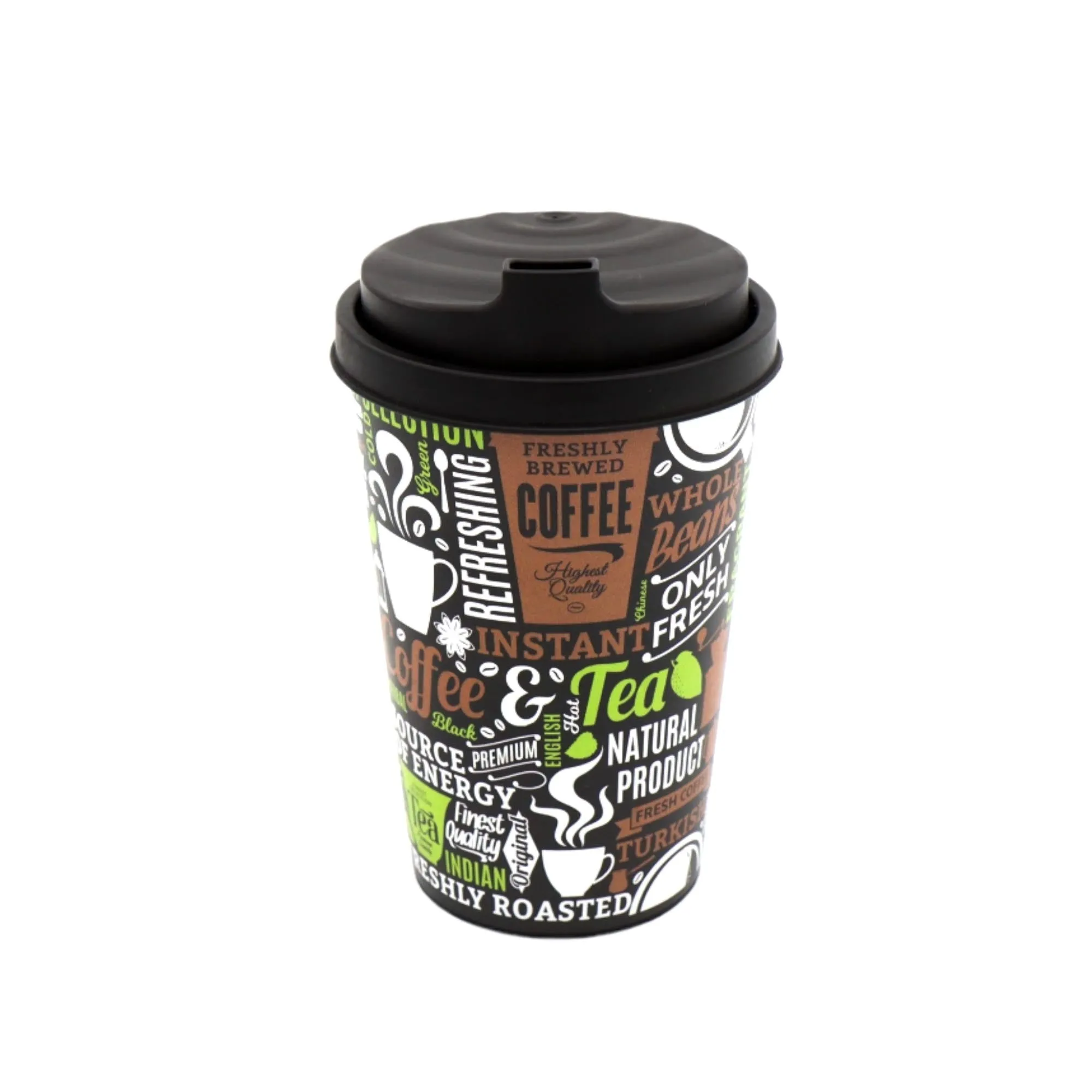 Reusable Takeaway Coffee Cup 340ml Printed Design Coffee&Tea