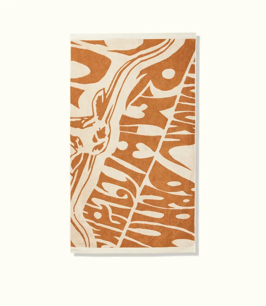 R.M.Williams - RM Williams 70s Beach Towel - Light Grey & Tan