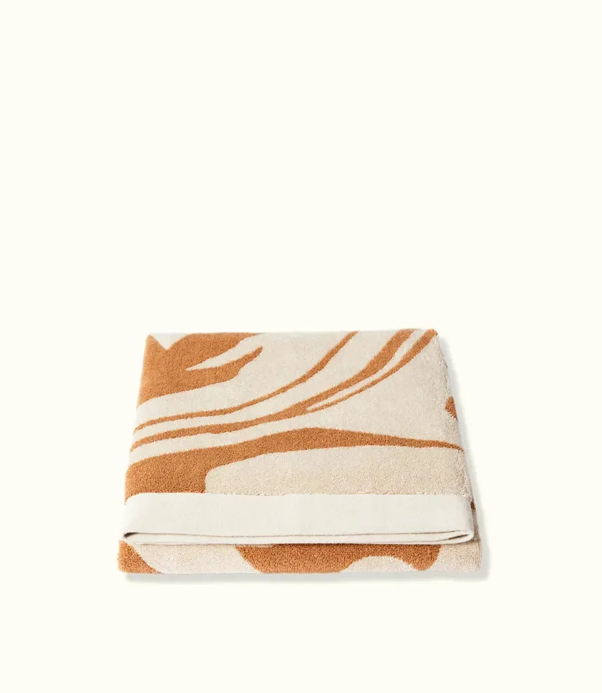 R.M.Williams - RM Williams 70s Beach Towel - Light Grey & Tan