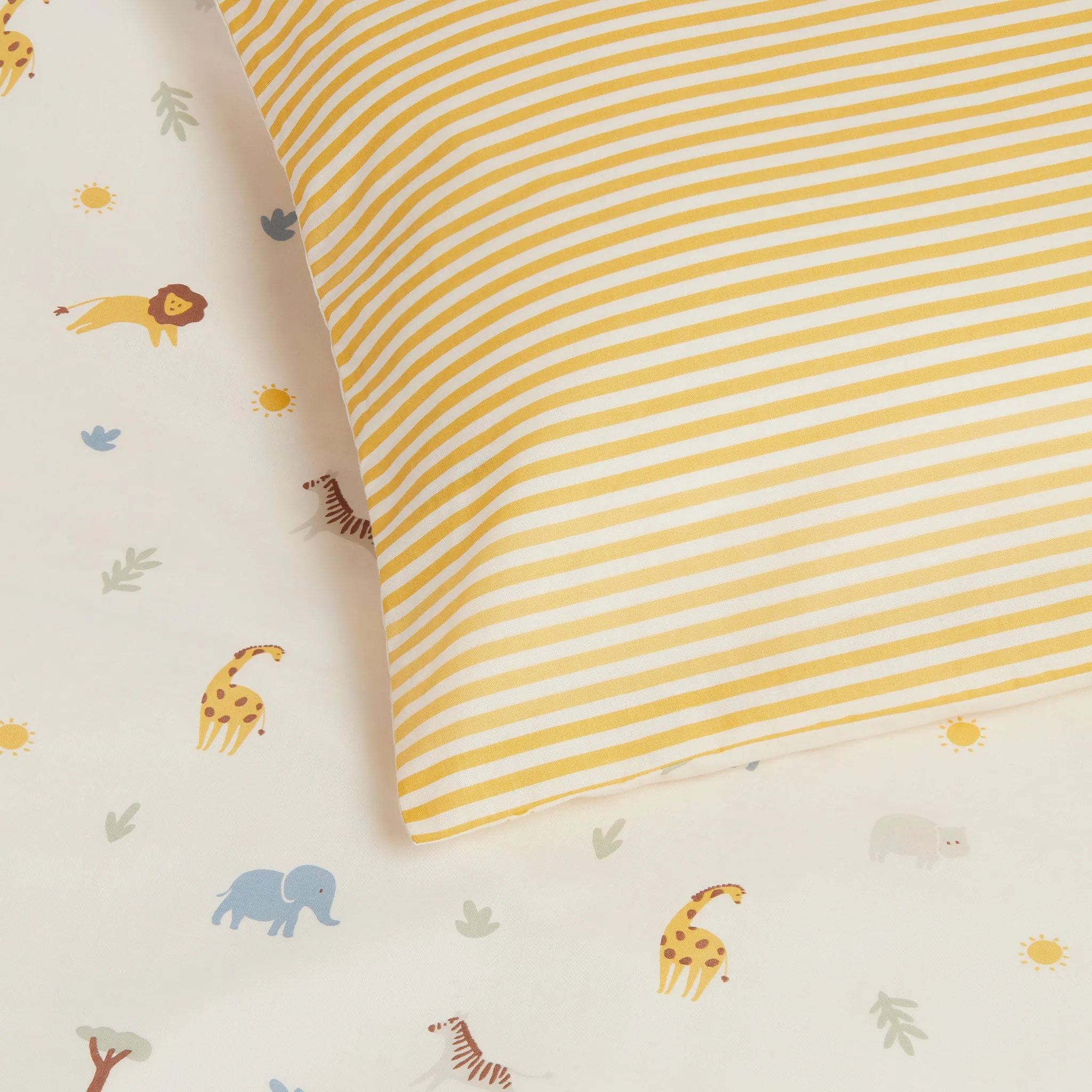 Safari Reversible Toddler Duvet Cover Set