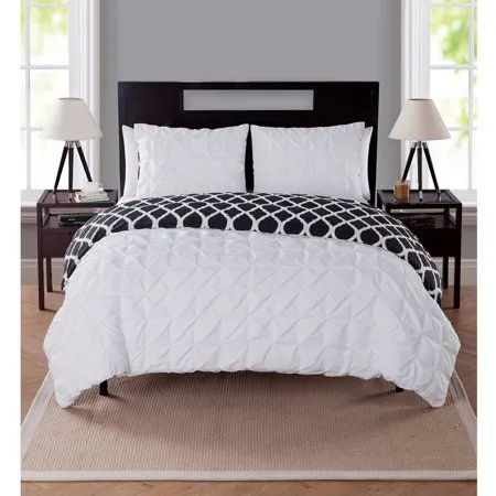 Scottsdale Pinch Pleat Reversible 3-Piece Bedding Duvet Cover Set