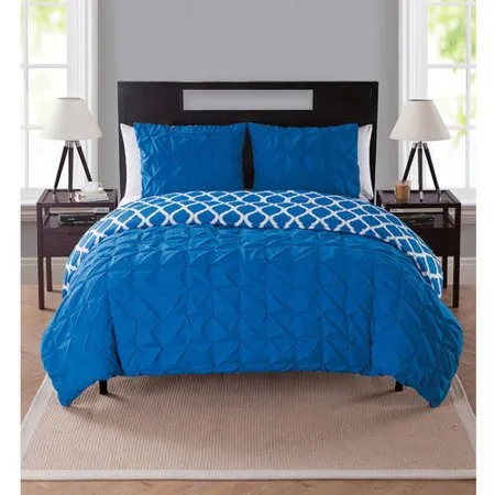 Scottsdale Pinch Pleat Reversible 3-Piece Bedding Duvet Cover Set