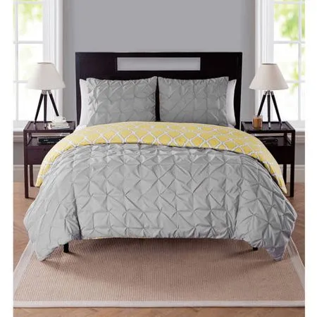 Scottsdale Pinch Pleat Reversible 3-Piece Bedding Duvet Cover Set