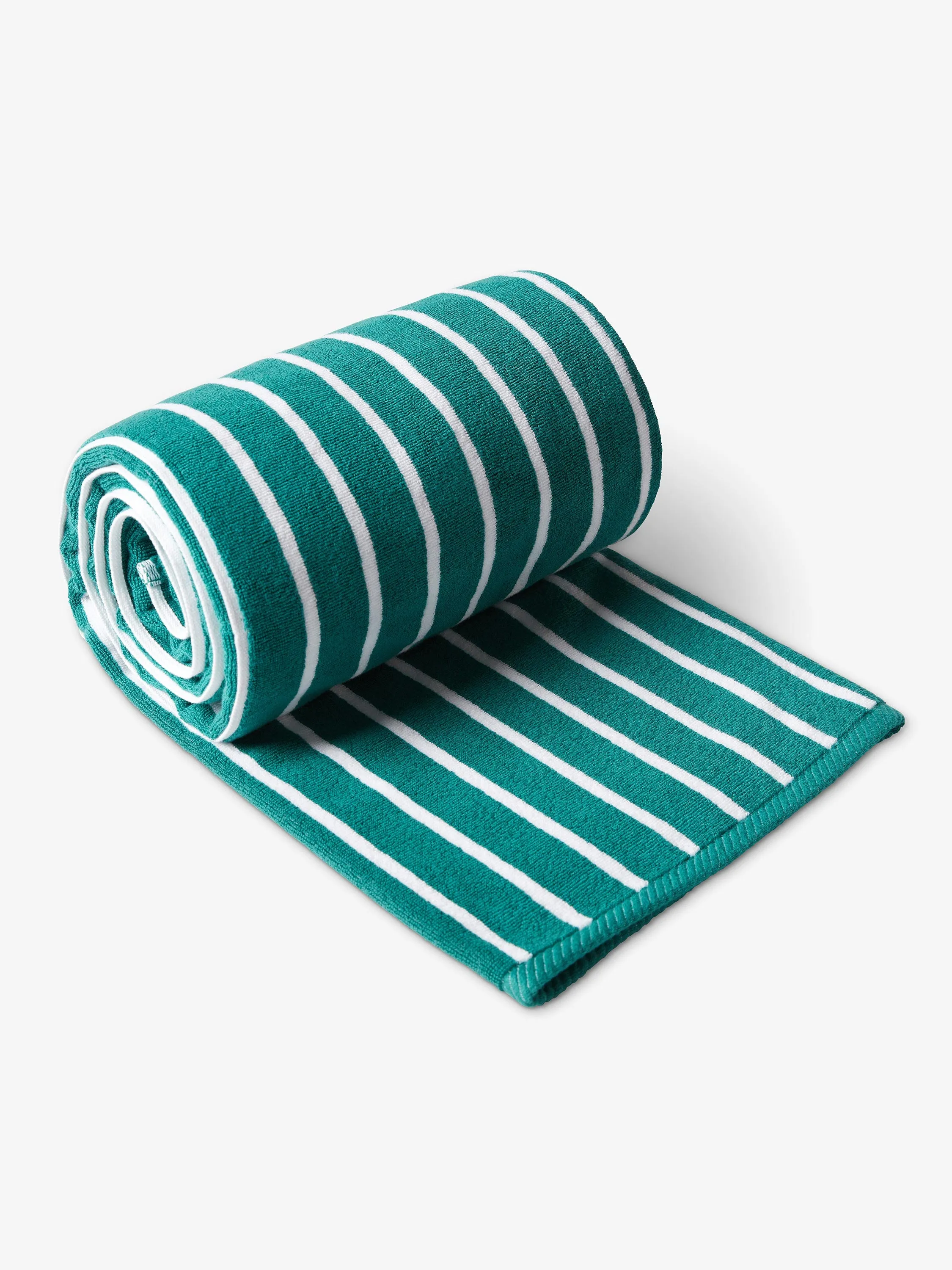 Sea Green Pinstripe Cabana Beach Towel