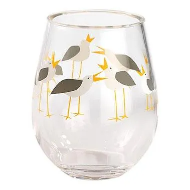 Seagulls 15 oz. Stemless Wine Glass