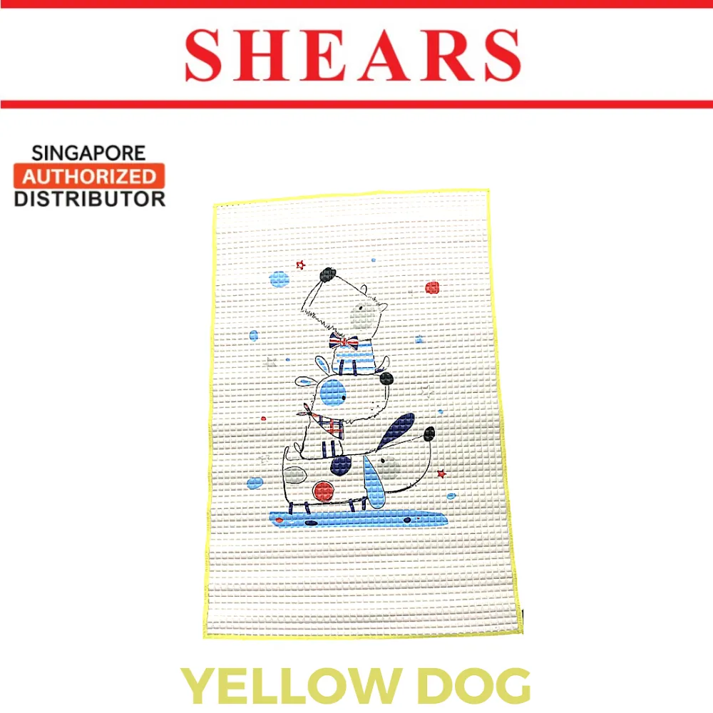 Shears Baby Changing Mat Air Bubbles Cot Sheet Dogs Yellow