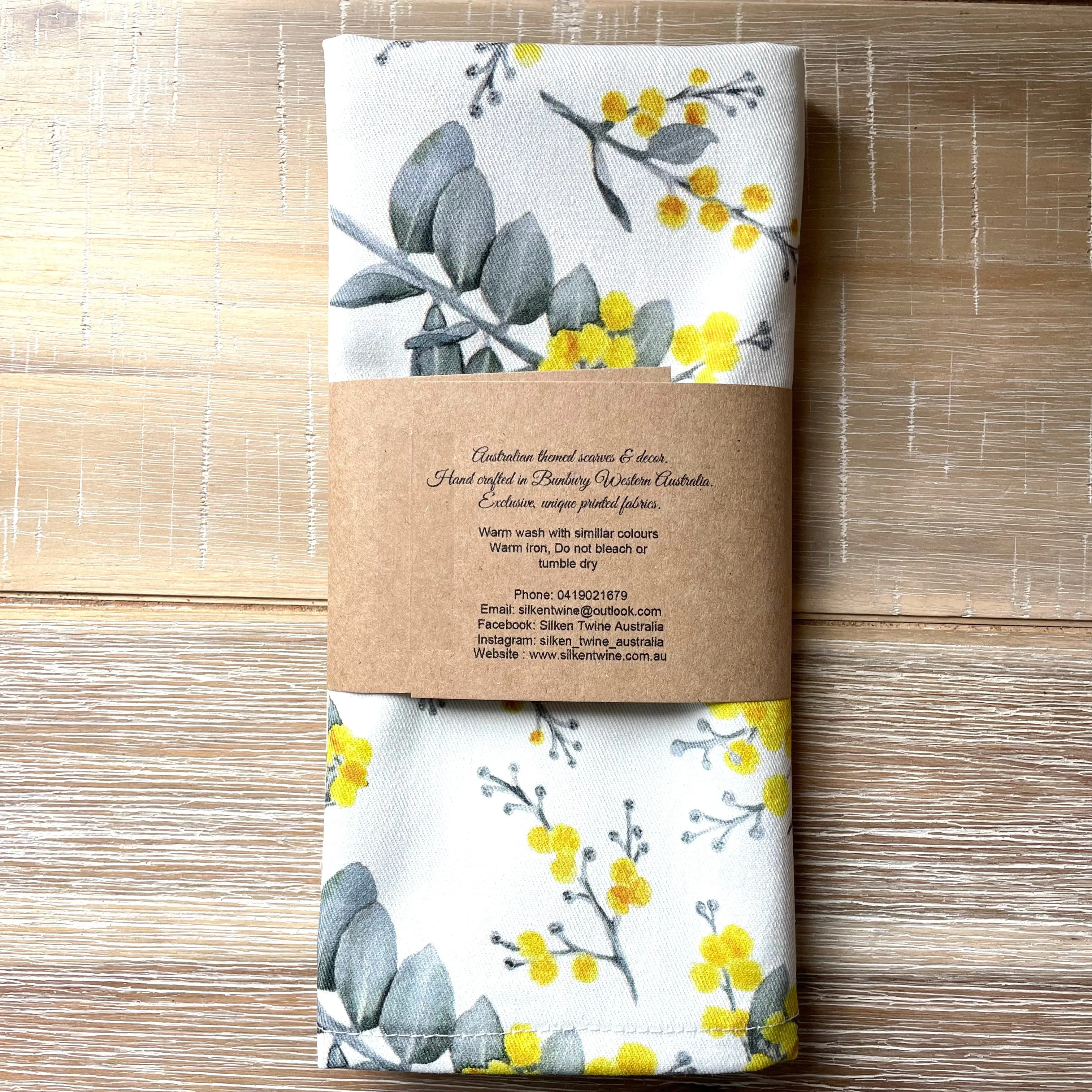 Silver Wattle Tea towel