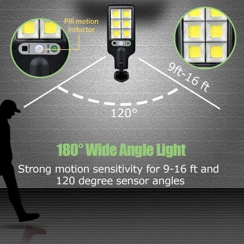 SMAXPro™ LED Solar Light: Bright 3-Modes, Motion Sensor, Outdoor Flood Street Lamp