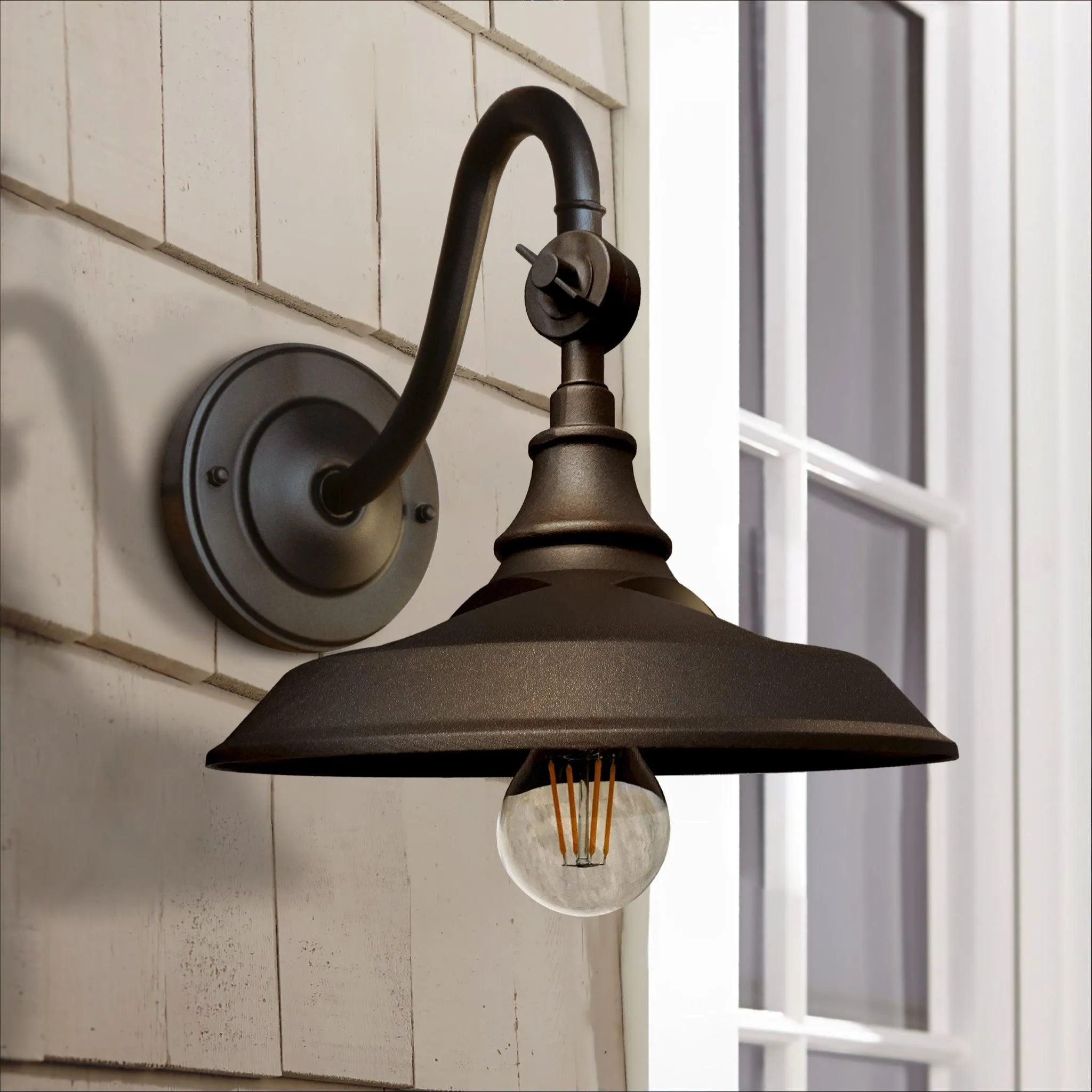 Solar Barn Light - Dark Bronze