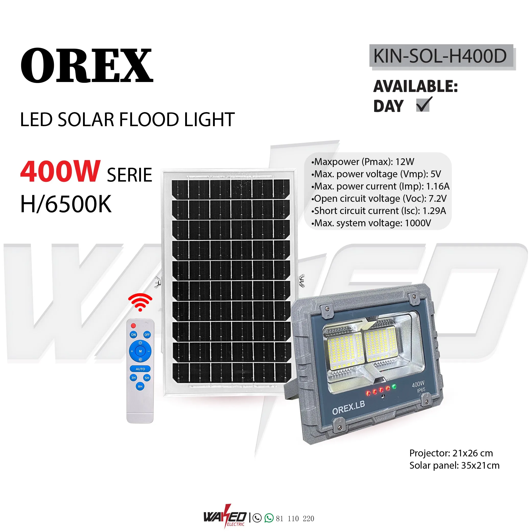 Solar Flood Light - 400w - OREX.LB