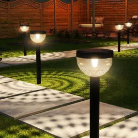 Solar Garden LED Path Lights, Round, Bloom