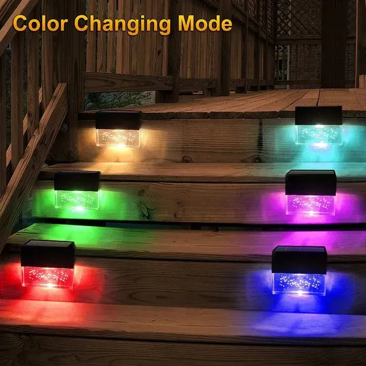 Solar LED Deck Lights for Home Garden Step Fence Deck Decoration Lamp Waterproof (Pack of 8)