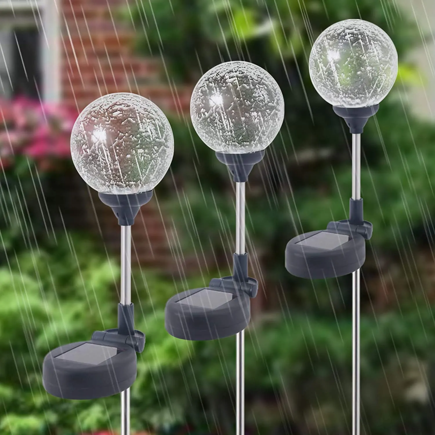 Solar Outdoor Garden Light Landscape Ball Stake Lights, 6 Pack