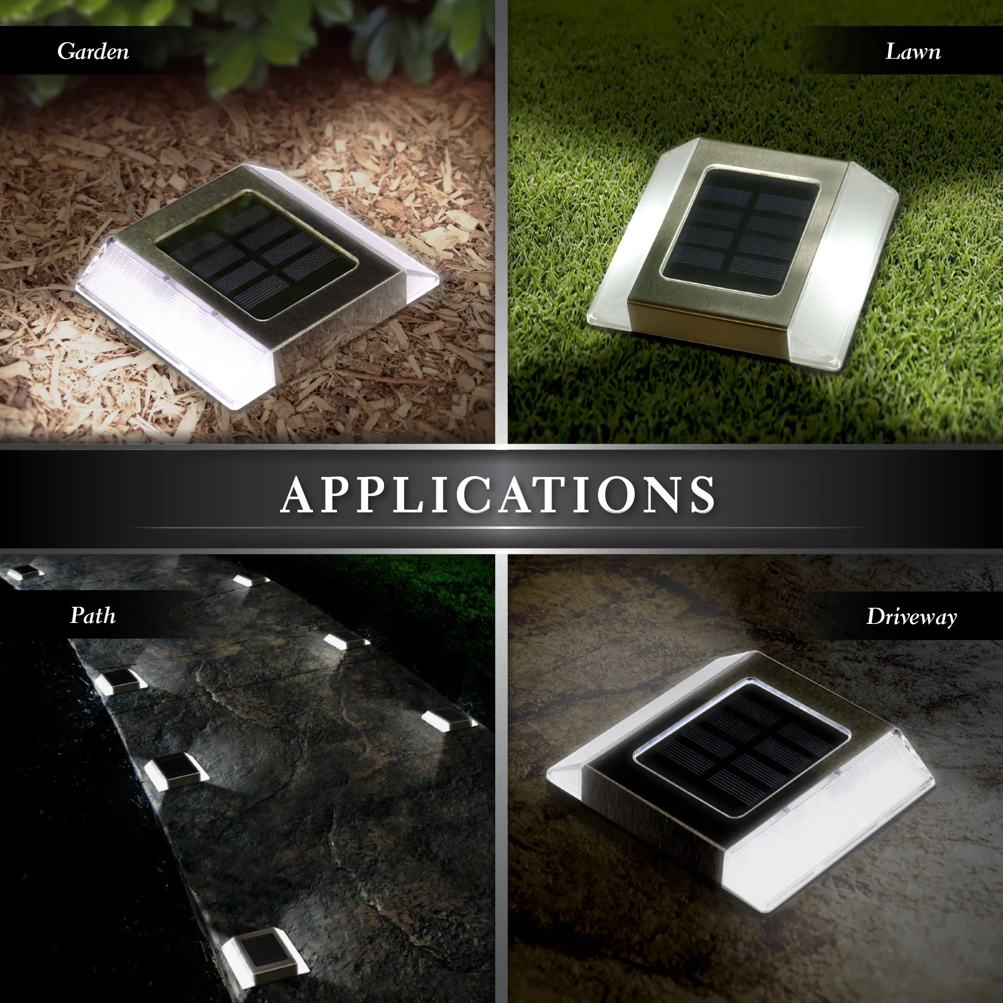 Solar Path Light - Classy Caps Stainless Steel, LED, SL499