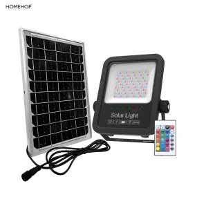 Solar Powered RGB Waterproof Floodlight For Home, Outdoor and Garden With Remote Control