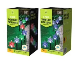 Solar Snowflake Path Lights 8pc