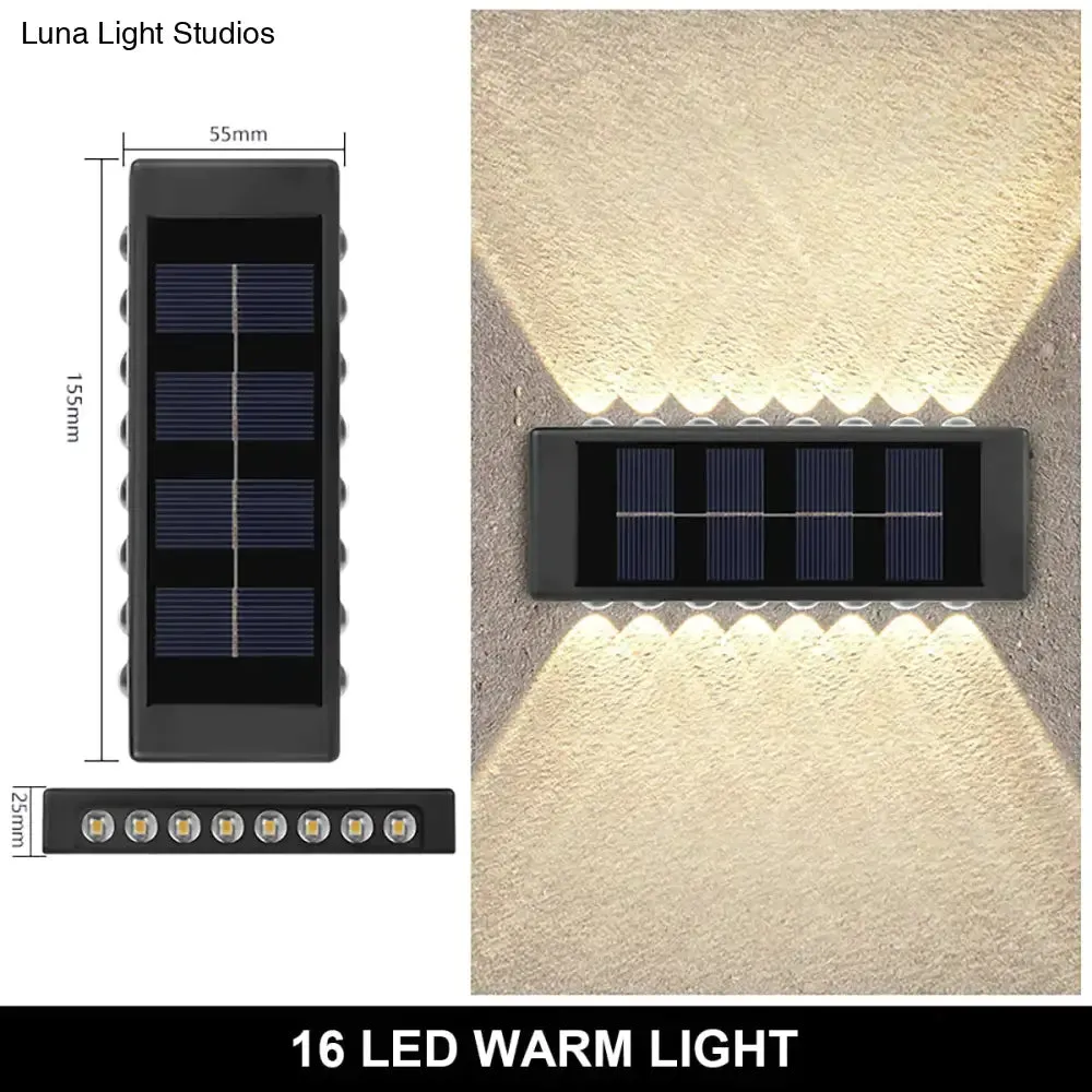 Solar Wall Lamp Outdoor Waterproof Up And Down Luminous Lighting