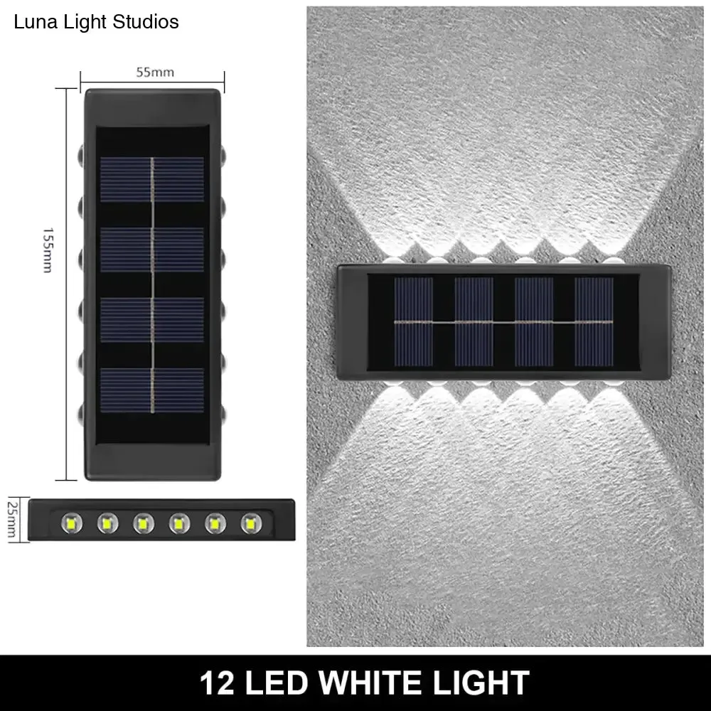 Solar Wall Lamp Outdoor Waterproof Up And Down Luminous Lighting