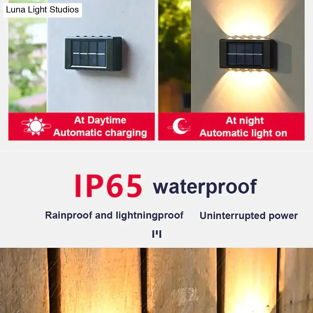 Solar Wall Lamp Outdoor Waterproof Up And Down Luminous Lighting