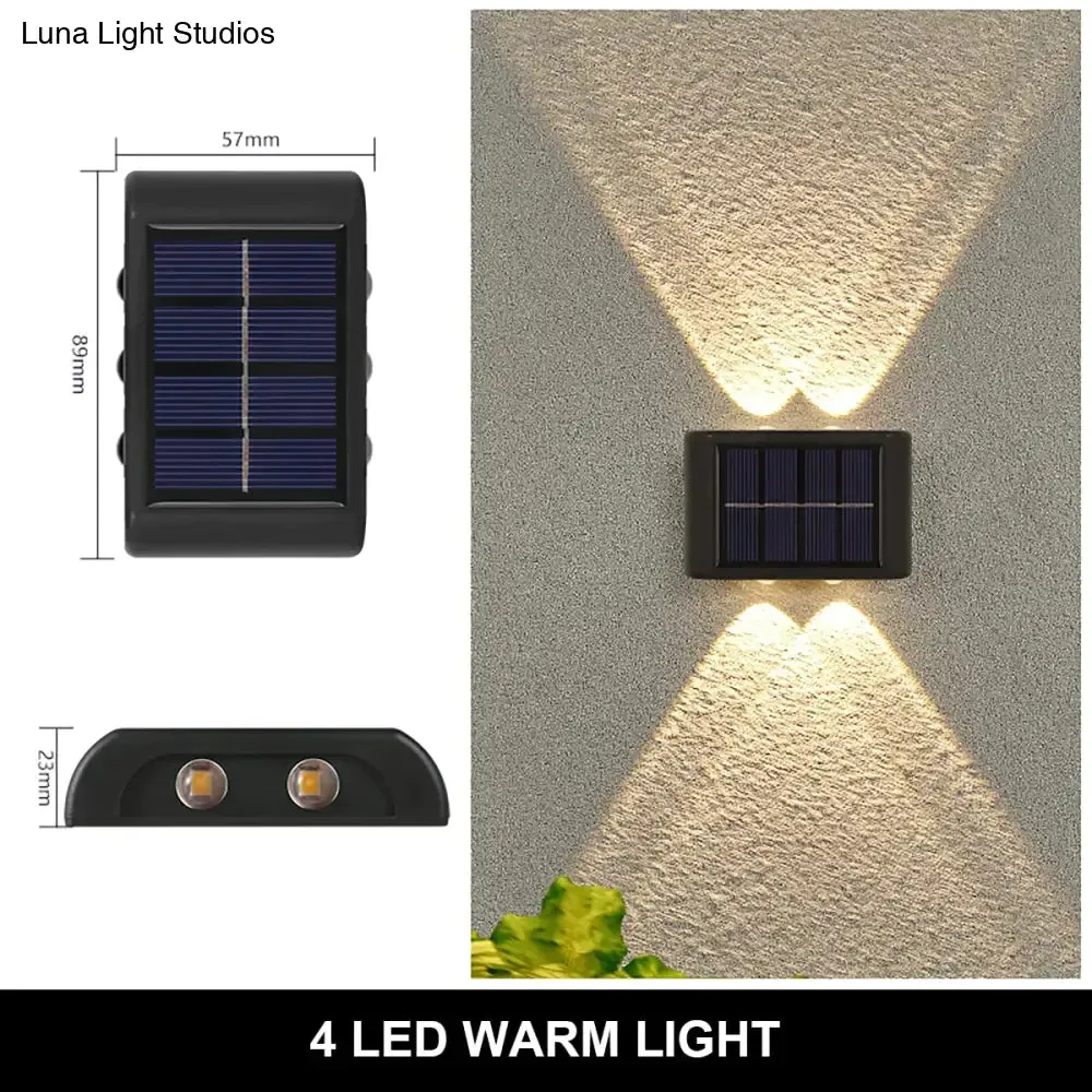 Solar Wall Lamp Outdoor Waterproof Up And Down Luminous Lighting