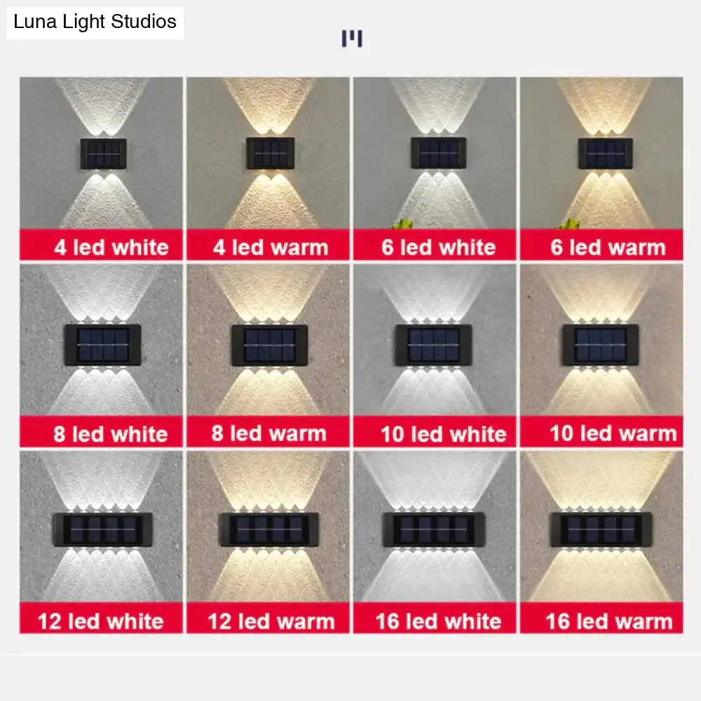 Solar Wall Lamp Outdoor Waterproof Up And Down Luminous Lighting