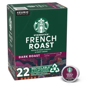 Starbucks, French Dark Roast K-Cup Coffee Pods, 22 Count