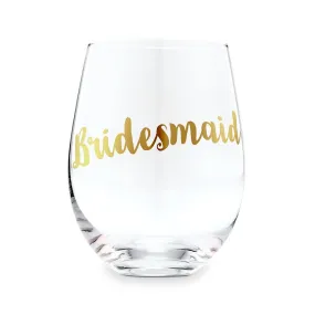 Stemless Wine Glass Gift For Wedding Party - Bridesmaid