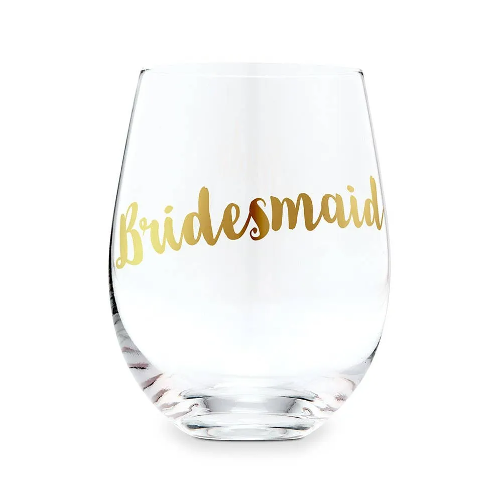 Stemless Wine Glass Gift For Wedding Party - Bridesmaid