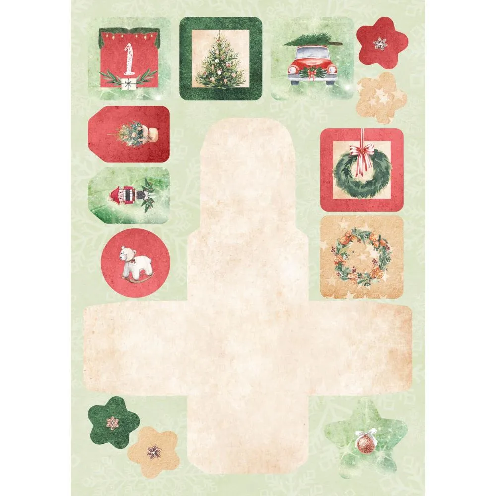 Studio Light Essentials - DIY Die-Cut Block Advent Calendar - Nr. 28, Christmas At Home*