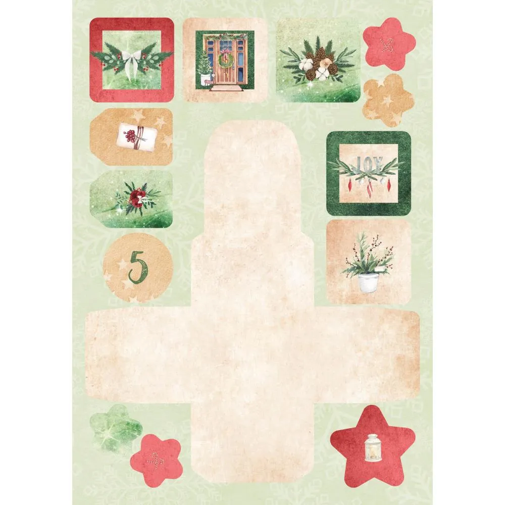 Studio Light Essentials - DIY Die-Cut Block Advent Calendar - Nr. 28, Christmas At Home*