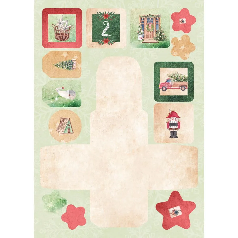 Studio Light Essentials - DIY Die-Cut Block Advent Calendar - Nr. 28, Christmas At Home*