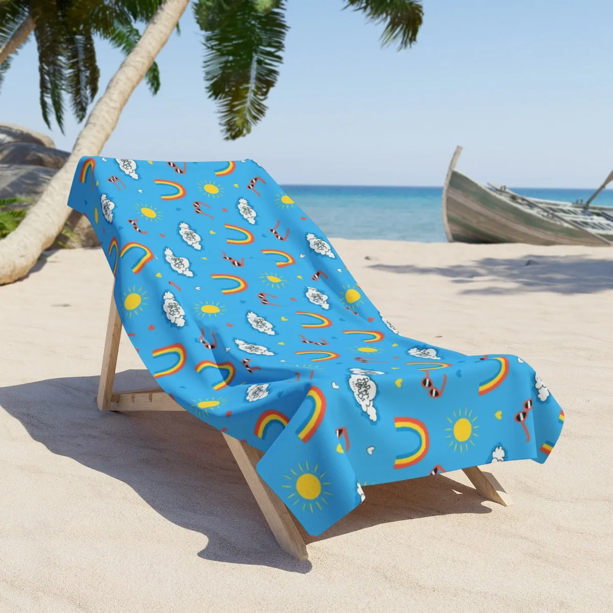 Sunshine and Rainbows Beach Towel