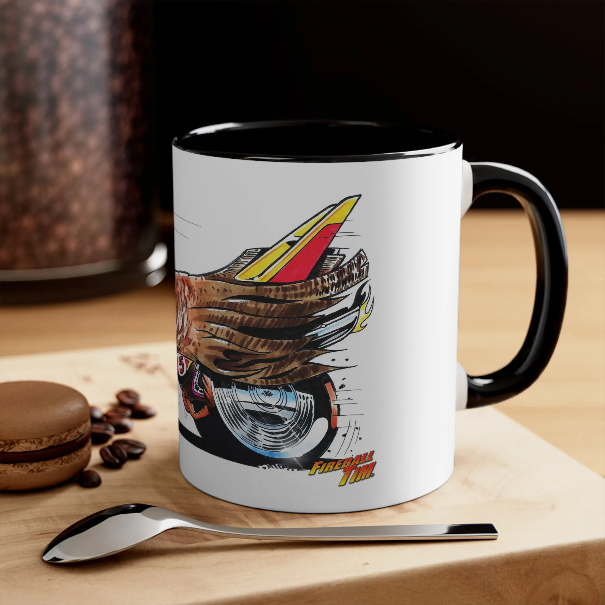 THANKSGIVING Turkey Hot Rod Coffee Mug, 11oz, Turkey Mug, Turkey Coffee Cup, Happy Thanksgiving, Hot Rod Mug, Turkey Art, Holiday Mug