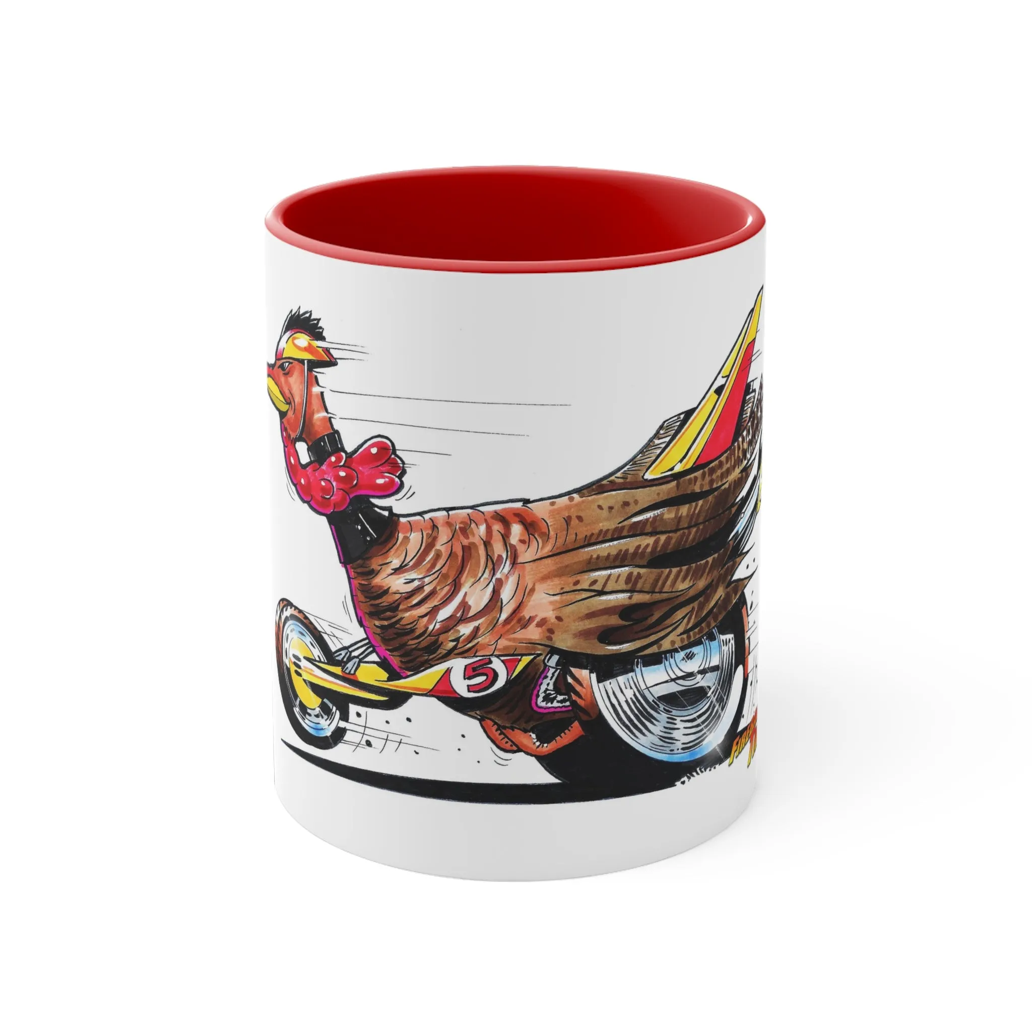 THANKSGIVING Turkey Hot Rod Coffee Mug, 11oz, Turkey Mug, Turkey Coffee Cup, Happy Thanksgiving, Hot Rod Mug, Turkey Art, Holiday Mug