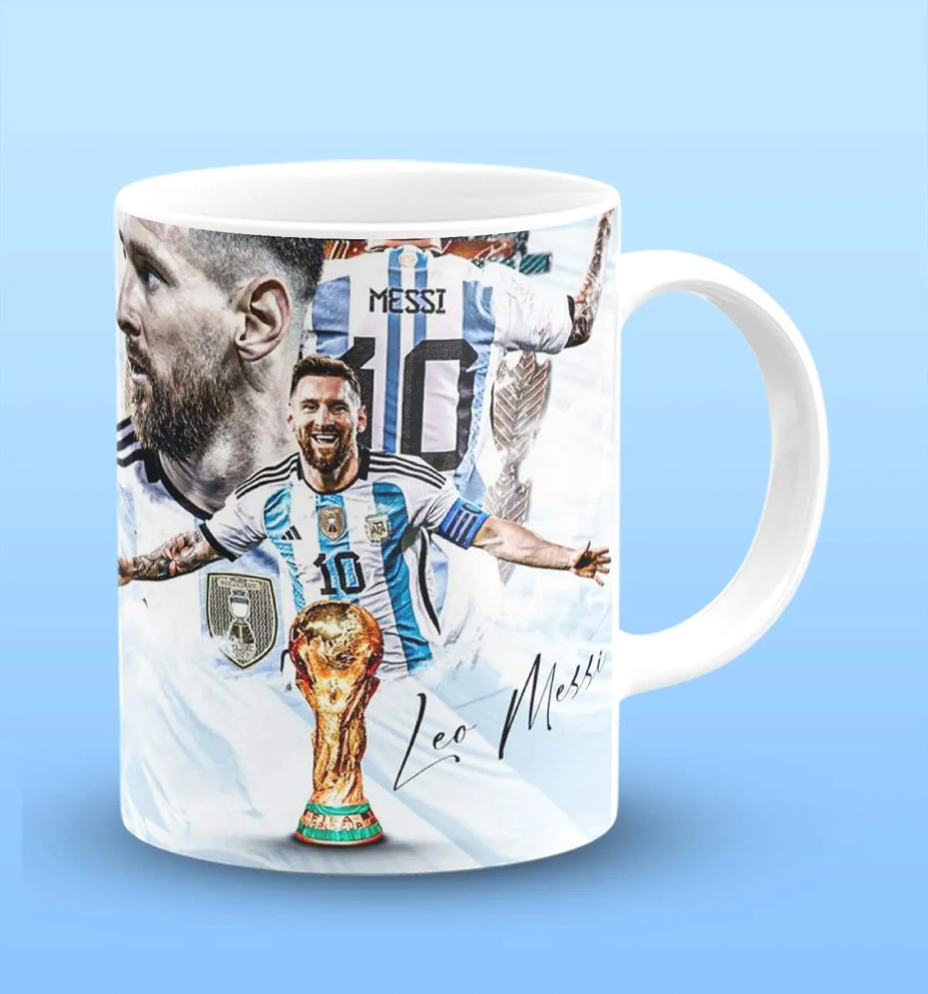 The Desi Monk Messi Signature Printed Black Mug With Print | Fifa World Cup Champion Football Coffee Mug 11Oz | Milk Mug This Mug Is Microwave And Dishwasher Safe 330Ml | Mug-431 - Ceramic