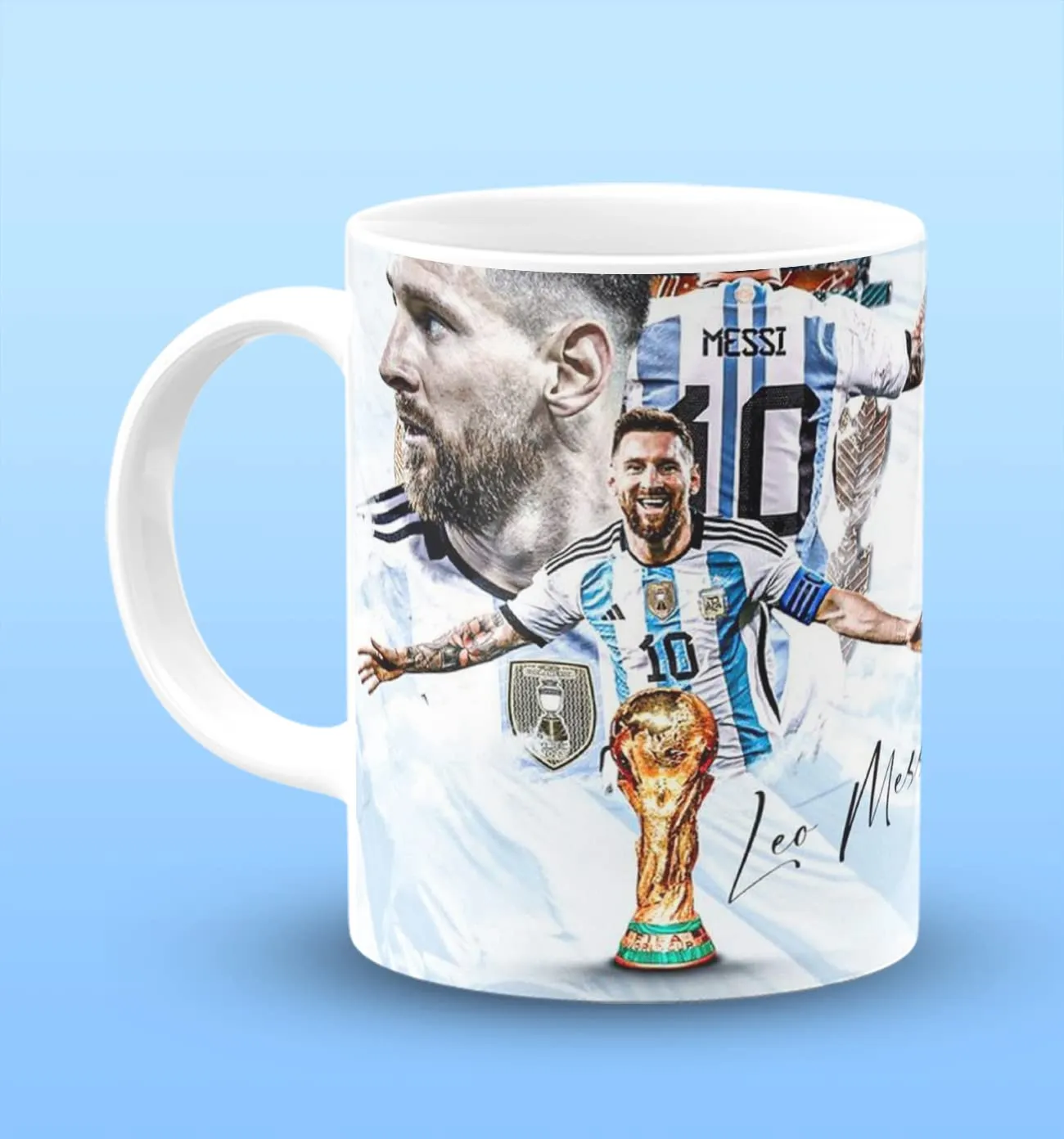 The Desi Monk Messi Signature Printed Black Mug With Print | Fifa World Cup Champion Football Coffee Mug 11Oz | Milk Mug This Mug Is Microwave And Dishwasher Safe 330Ml | Mug-431 - Ceramic