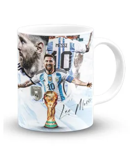 The Desi Monk Messi Signature Printed Black Mug With Print | Fifa World Cup Champion Football Coffee Mug 11Oz | Milk Mug This Mug Is Microwave And Dishwasher Safe 330Ml | Mug-431 - Ceramic