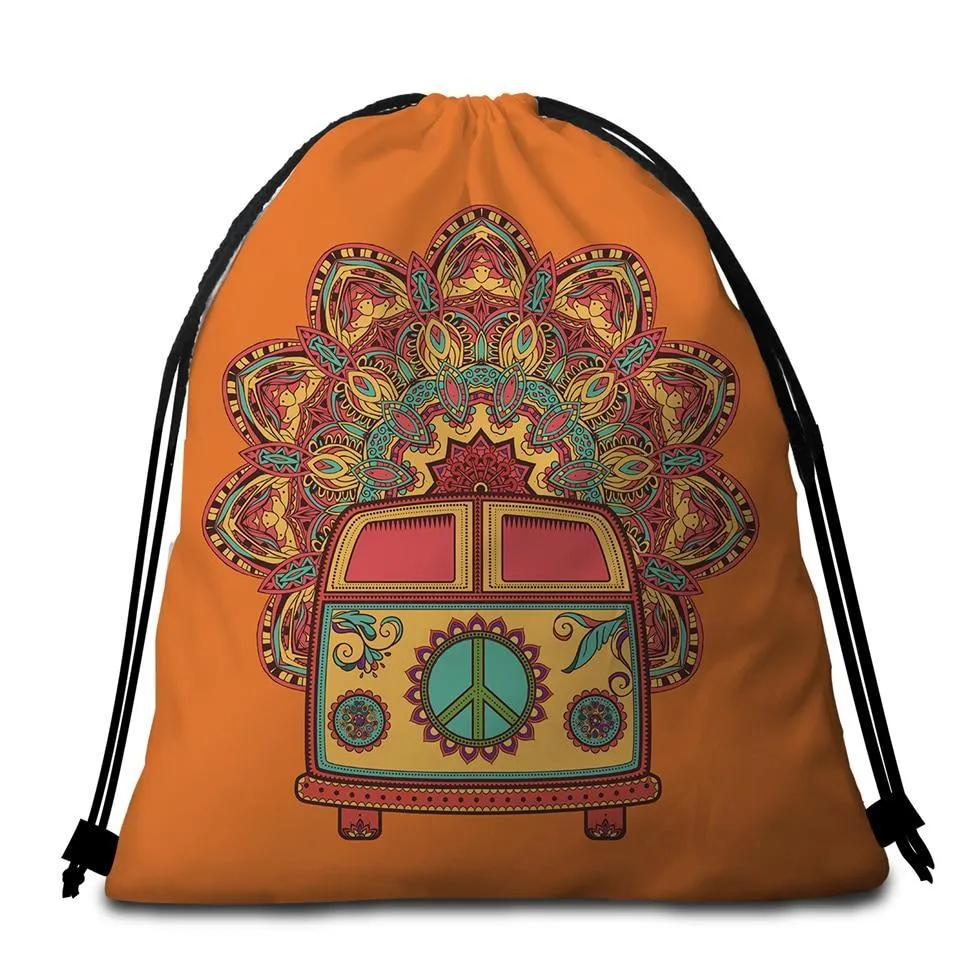 The Happy Bus Towel   Backpack