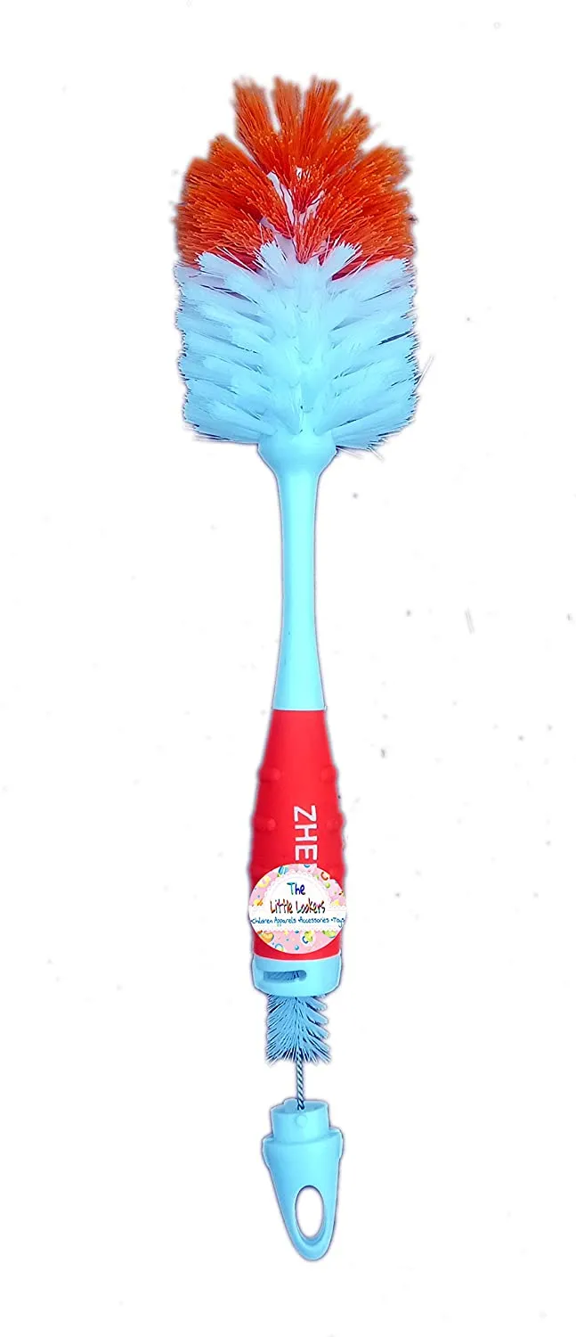 THE LITTLE LOOKERS Baby Bottle & Nipple 2-in-1 Multipurpose Cleaning Brush for All Feeding Accessories of Babies