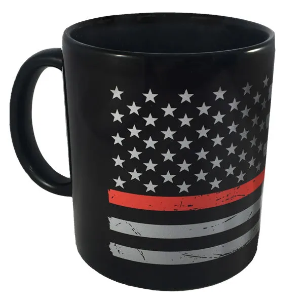 Thin Red Line American Flag Coffee Mug