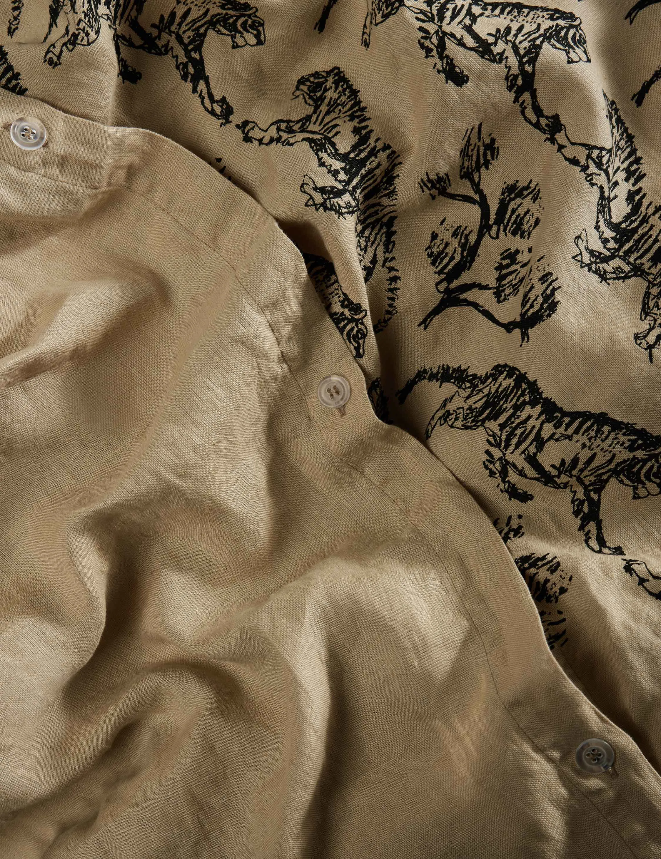 Tiger Hemp Duvet Cover by Sarah Sherman Samuel